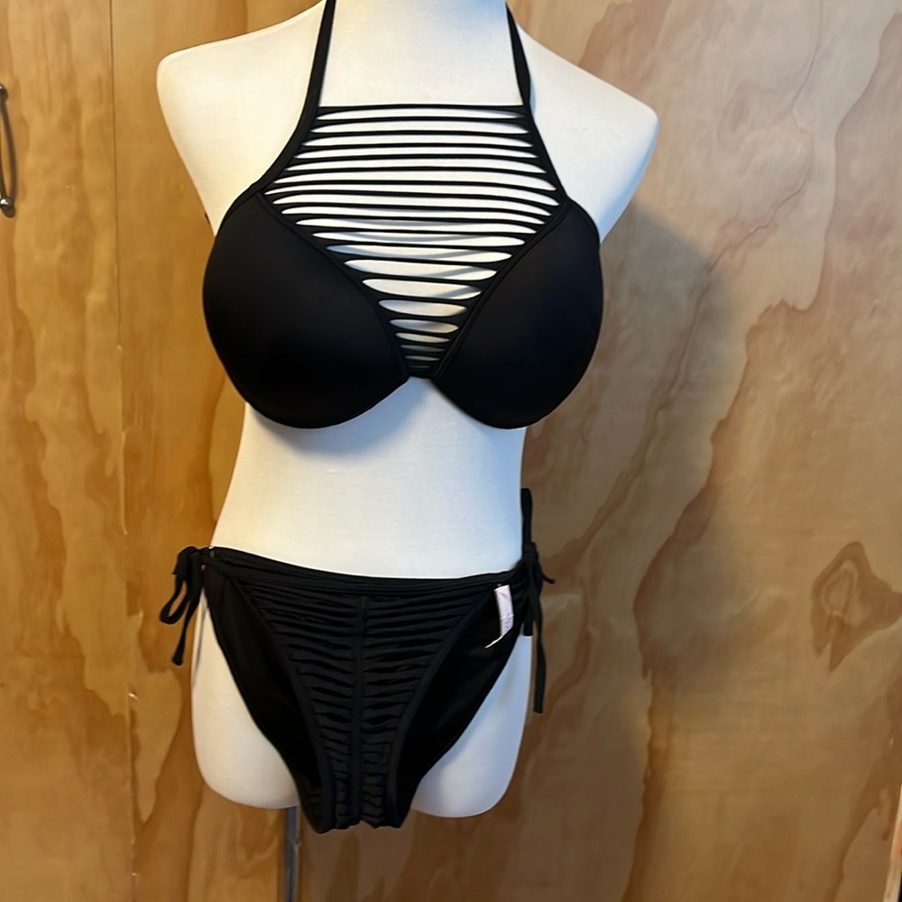 Victoria’s Secret sexy black tie bikini never worn.